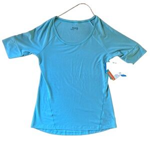 NWT COLUMBIA short-sleeved blue t-shirt UPF 30 sun protection size XS